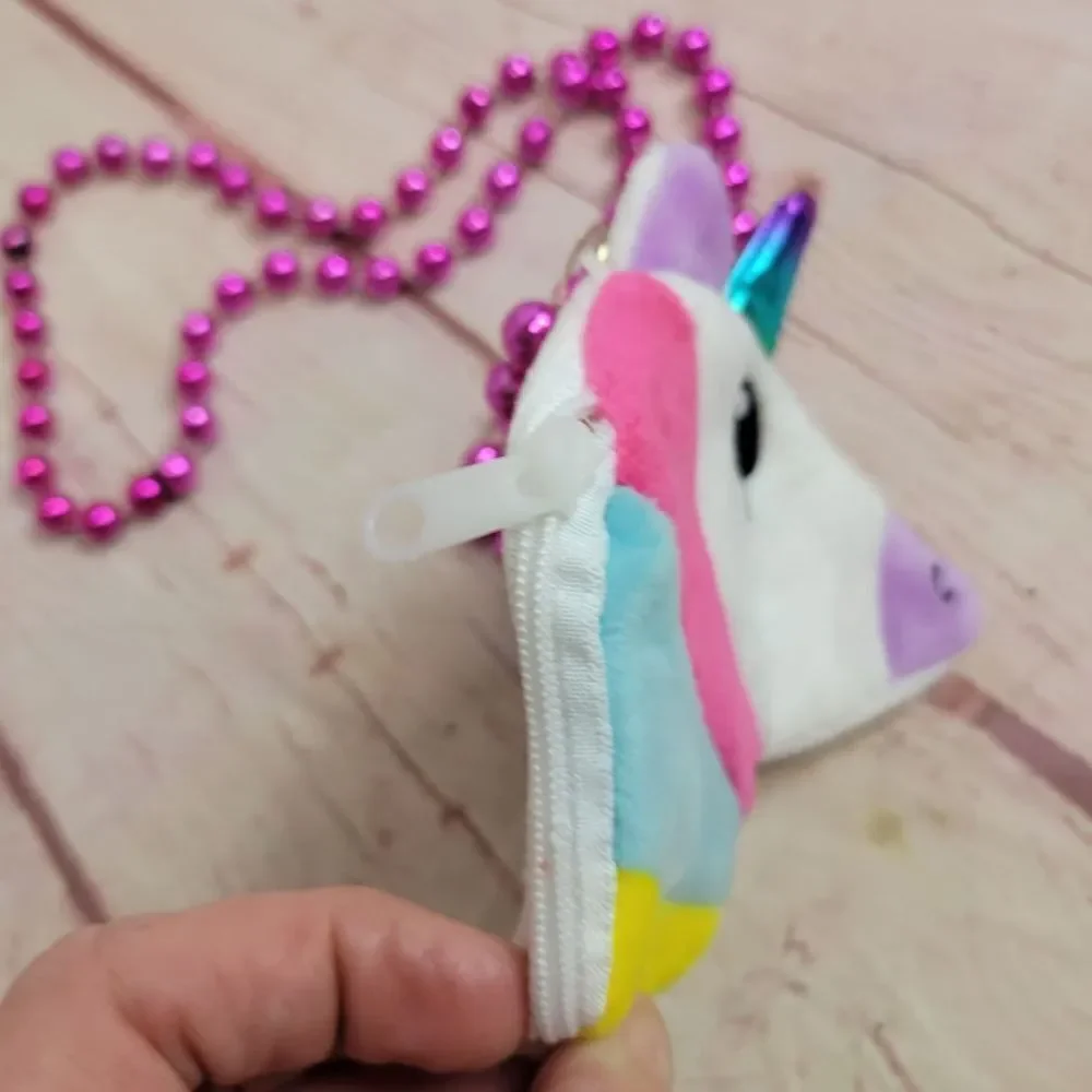 Unicorn coin purse on necklace